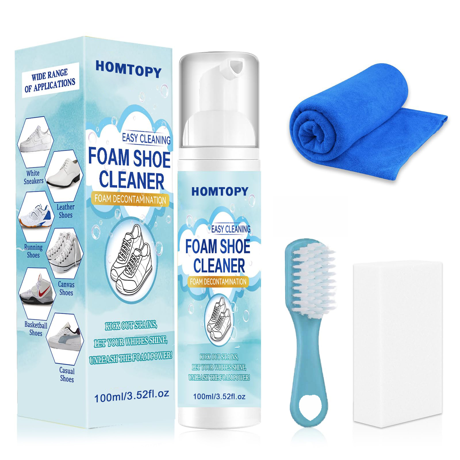 Sneaker Care Accessories - Kit Pembersih Sepatu, Pembersih Sepatu Menghilangkan